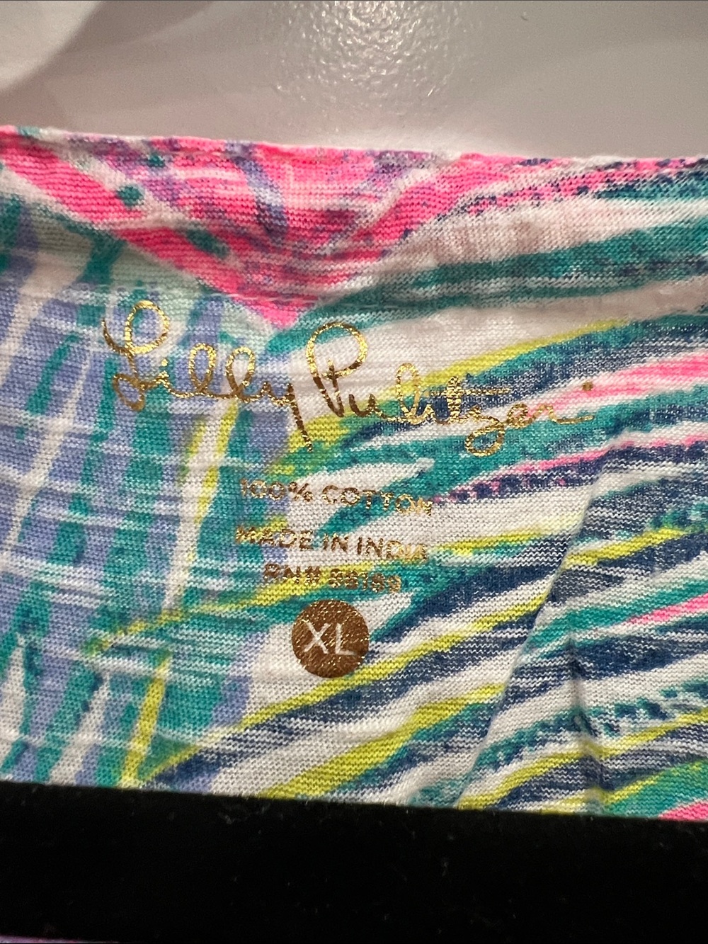 Lilly Pulitzer Pink, Green & Blue Tropical V-Neck Coverup - Picture 2 of 4